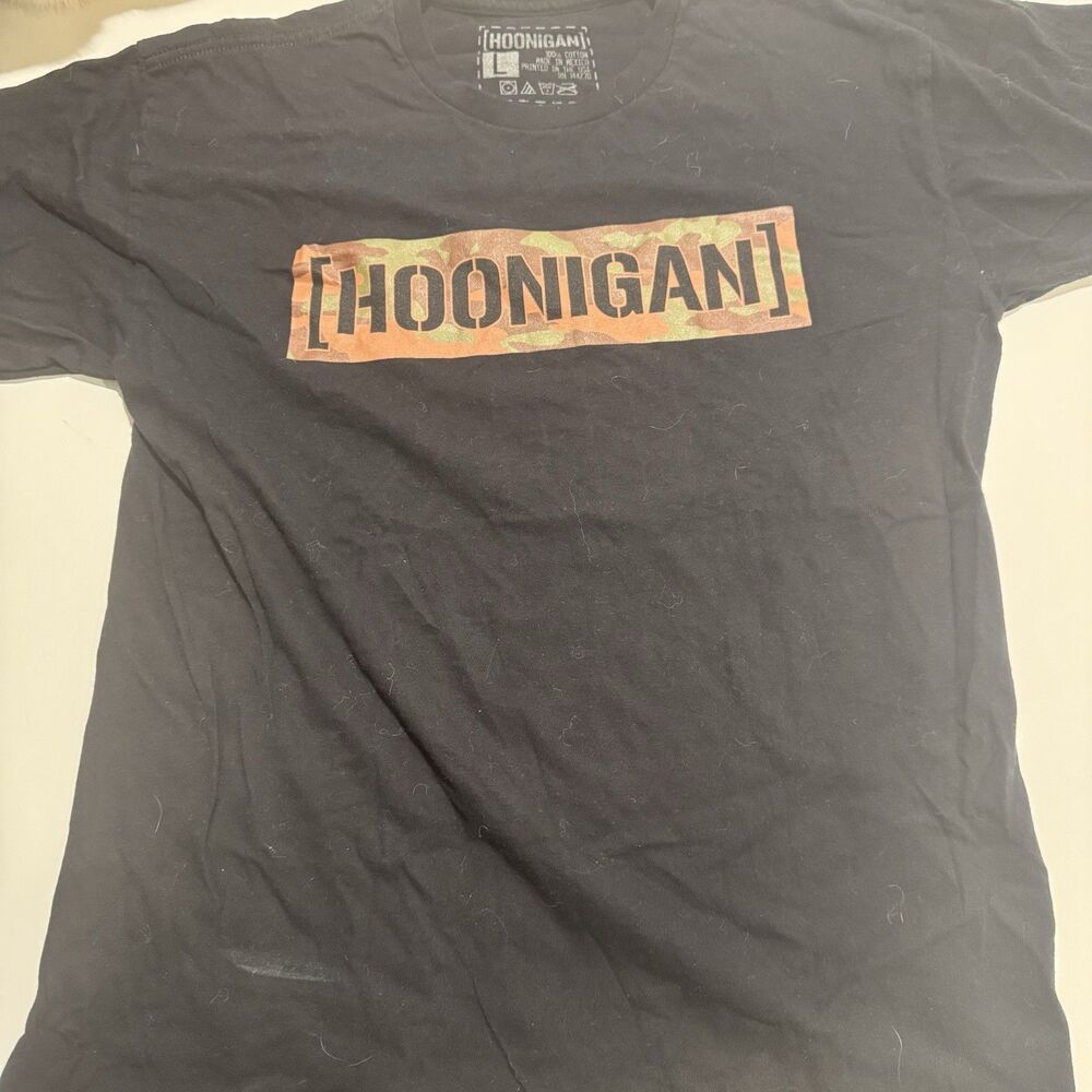 Hoonigan Shirt Mens L Camo Graphic Tee Automotive Racing